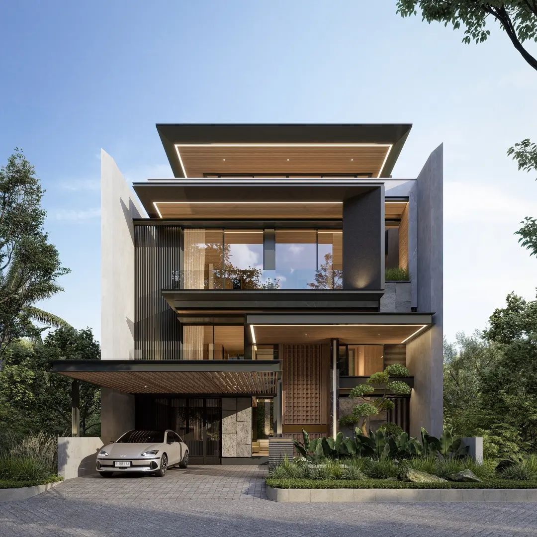 Architectural design concept for house elevation and planning – smart layout planning